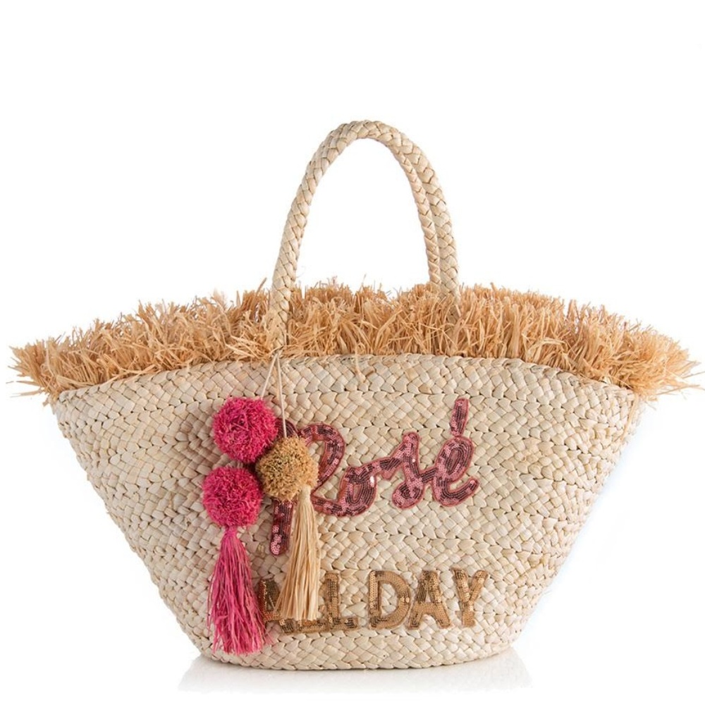 ✨Rosé All Day!  Straw Tote✨